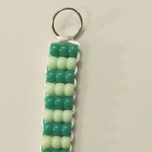 Green Pony Bead Keychain Item #16312025
